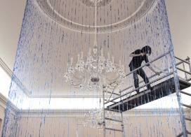 phtaloblau/ hängend, 2016 | Sadhyo Niederberger