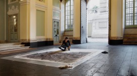 Frottage im halb&ouml;ffentlichen Raum, Palazzo in Genua, 2013 | Foto Florian Luthi | Sadhyo Niederberger